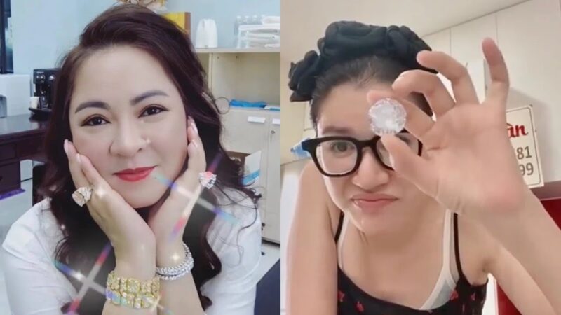 Trang Khàn ‘khịa’ bà Hằng: “Kim cương của bà đấu giá ai thèm mua. Chuyển thẳng cho MTTQ ấy”